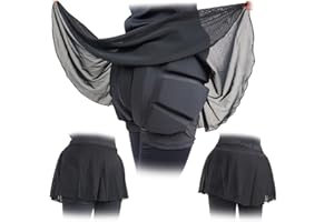 SKATING SPIRIT Padded Skating Shorts Protective Crash Pants Built-in Mash Skirt Covering Tailbone Hip Butt Pad