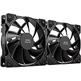 Mars Gaming MF-PWMX2 Nero, Kit 2 Ventole 120 mm, Ultra-silenzioso FDB 12dB, Sistema Antivibrazione, Sistema PWM