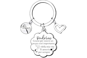 VZIUYTRE Regalo Portachiavi Regalo del Padrino Regalo Portachiavi del Padrino “Al miglior PADRINO dell'universo” Idea Regalo Giorno di Pasqua Battesimo Miglior Padrino