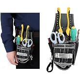 FEIHS 1 Piece Electrician Tool Storage Bag | Polyester, 26.5 x 14 cm, 9 independent pockets, folds for storage, easy to carry