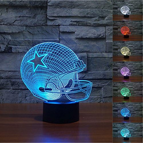 Ruumika New Cowboys 3D Hat Night Light 7 Color Change LED Table Lamp Xmas Gift