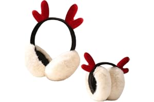Cache Oreilles Chauds,Liwein Cache Oreilles en Peluche Cache Oreilles Pliables Cache-oreilles d'Hiver Cache-oreilles de Noël pour Ski Randonnée Camping Cadeaux Unisexe Cache Oreilles Chauds