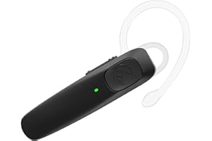 TELLUR VOX 155 Pinganillo Bluetooth Movil, Auricular Bluetooth, Manos Libres USB-C, Multipunto Dos Dispositivos Simultáneos, HD Voice Dos Micrófonos para Supresión de Ruido, Gancho de 360°