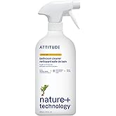 ATTITUDE Bathroom Cleaner, EWG Verified, Plant- and Mineral-Based Ingredients, Vegan Household Products, Citrus Zest, 800 mL