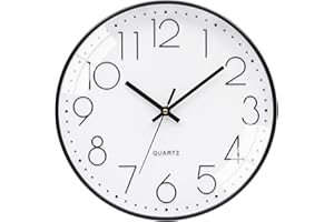 VINILITE Wall Clocks Non Ticking with 3D Numbers Modern Wall Clocks for Living room, Kitchen, Bedroom 30cm