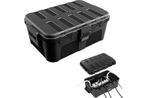 DYUEE Extra Large Outdoor Waterproof Electrical Box, Weatherproof Outdoor Outlet Cover with 6 Cable Entry, IP54 Water proof Electrical Connection Box for Outlet, Timer, Plug, Socket, Power Strips