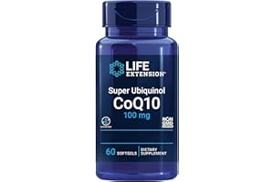 Life Extension, Super Ubiquinol, 100mg, Kaneka-Q10, 60 Capsules molles, Testé en Laboratoire, Sans Gluten, Sans Soja, Sans OGM