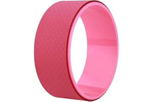 GOTOTOP 31 cm Yoga Wheel Exercise Max Load 150 kg for Fitness, Balance, Flexibility and Stretching (Pink), Pink
