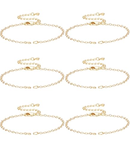 SUNNYCLUE 12 Chaînes De Bracelet Réglables Argent - Acier Inoxydable Pour Création Bijoux