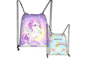 CGYADSY Sacca con Coulisse(2 PCS), Sacca Sportiva, Zaino da Ragazza e Ragazzo, Ideale per Sport, Scuola, Tempo Libero, Asilo, Il Regalo per Bambini e Adolescenti, 32x38cm