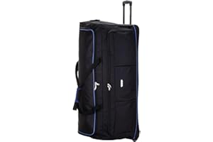 SKYLARK LUGGAGE Skylark 40" XXL Extra Large Suitcase Lightweight Wheeled Duffle Bag Holdall Luggage Travel Bag 3.4kg 190L Black