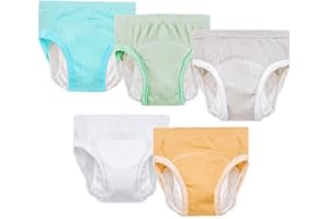 Joyo roy Potty Training Pants for Baby Boy 5Pack Reusable Training Pants 100% Cotton Baby Nappy Size 4 Toilet Potty Trainer Underwear for Boys Reusable Nappies Diapers for Toddlers Padded Underwear