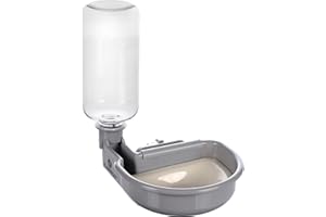 Flamingo Botella de Agua Diza - Gris - 480 ml - 14.9x18.5x23 cm - Universal para Todas Las Jaulas de Rejilla