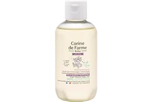 Corine de Farme, Huile de Massage Relaxante 100ml à l'Extrait de Tilleul pour Bébé - Formule Hypoallergénique, 95% d'Ingrédients Naturels, Parfum Apaisant, Tout Type de Peau