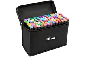 Vallteng Pennarelli da Disegno, 80 Colori, per Artisti, Studenti, per Schizzi, Colorazioni per Adulti Calligrafia