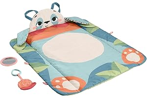 Fisher-Price Planet Friends Alfombra Panda 3 en 1 Manta de actividades, recién nacido, fabricado con un 90% de plástico reciclado y embalaje certificado FSC, (HKD65)