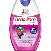 Licor del Polo - Toothpaste 2 in 1 - Junior +6 years Strawberry Flavor - Complete protection against cavities, tartar, plaque