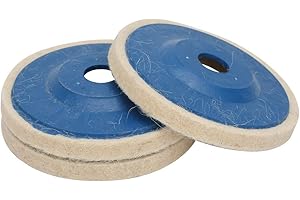 BOPOREA Rueda de almohadilla de pulido Rueda de pulido de lana de 4 pulgadas Rueda de lana en ángulo práctica popular Disco de pulido Rueda de pulido Disco de fieltro Pulido 3 PCS