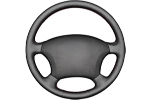 MEWANT Housse de volant en cuir pour Toyota Land Cruiser Prado 120 2004-2009 Land Cruiser 1995-2007 Tacoma 2005-2011 / 4Runner 2003-2009 / Hilux 2009-2011