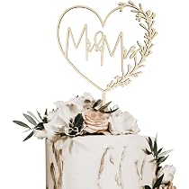 Mr & Mrs Hochzeit Cake Topper Aus Holz – Rustikaler Tortenaufsatz Für Hochzeit, Jubiläum & Verlobung | 24,5 X 14,5 Cm