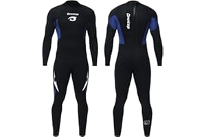 Owntop Combinaison Néoprène Homme 3/2mm, Combinaison Intégrale d'hiver à Manches Longues Ultra-Étirable, Combinaison de Plongée et Surf pour Adultes