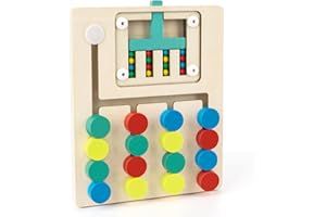 SACEMONTIC Montessori Spielzeug ab 3 4 5 6 7 8 Jahre, Kinderspielzeug Lernspiele ab 3-8 Jahre Jungen Mädchen, Holz Puzzle Logikspiele Lernspielzeug Farbabstimmung Reisespiele, Geburztag Ostern Weihnacht Geschenk