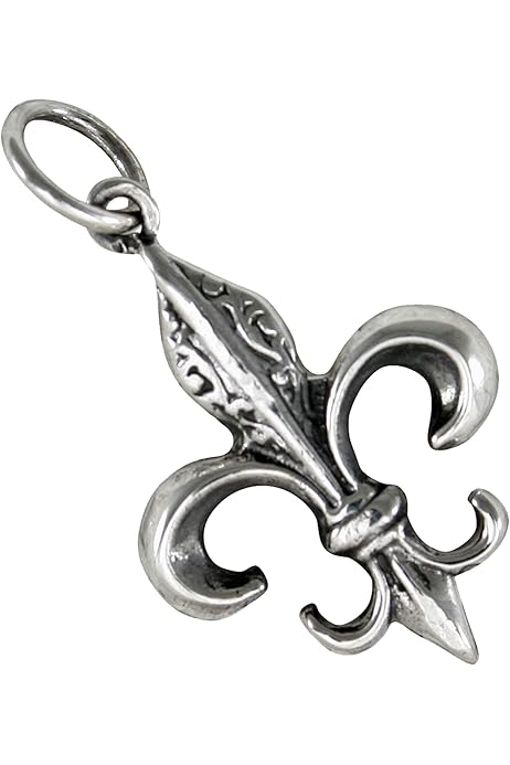 BOBIJOO Jewely Imposant Pendentif Fleu De Lys Acie