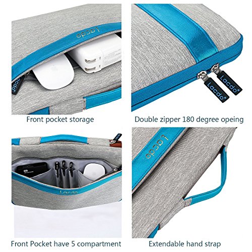 Lacdo 14-15.4 Zoll Wasserdichte Laptop Sleeve H¨¹llen Notebook Tasche f¨¹r Macbook Pro 15″ Retina Desiplay / Protective Ultrabook ASUS, Toshiba, Dell, Lenovo, HP, Chromebook,Blau - 5