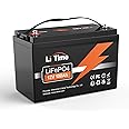 LiTime 12V 100Ah LiFePO4 Battery, Built-in 100A BMS, Up to 15000 Deep Cycles Lithium Battery, Perfect for RV, Marine, Solar, Backup Power, Home Energy Storage