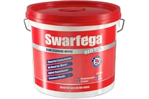 Swarfega Heavy Duty Hand Wipes, Extra Large Ultra Grime Wipes with Natural Citrus Fragrance, Cleaning Wipes Heavy Duty Grease, Grime, Oil. Gentle on Skin, 150 Swarfega Wipes in Convenient Tub