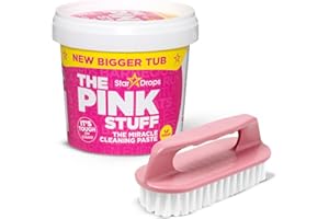 APHY ENTERPRISES The Pink Stuff Miracle Cleaning Paste 850g + Scrubbing Brush Set | Tough Stain Remover for Kitchen, Bathroom & Surfaces | All-Purpose Cleaner for Tiles, Cookers, Sinks & More