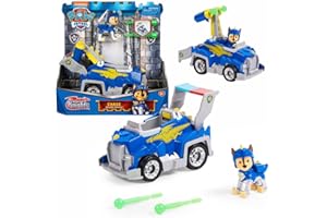 Paw Patrol Wybór pojazdów Rescue Knights Deluxe samochody z figurkami do zabawy, figurka: Chase