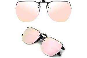 CREYESTAL Nakładki Przeciwsłoneczne z Polaryzacją na Okulary Korekcyjne, Podnoszony i Ultra Lekki, Klipsy Przeciwsłoneczne,100% Anti-UV, Certyfikat CE