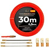 Professional cable guide 30 m, 0.5 cm, 6 interchangeable terminals M5 | Monofilament Stranded Polyester Probe - High Rigidity