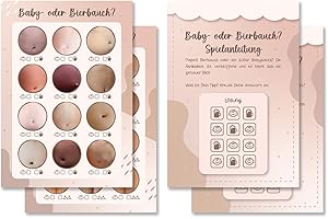 ‎SELLERROCKET SellerRocket Babyparty Spiele Ritzenraten 2 Karten (20er Set) – Rätsel, Spaß und Überraschungen für deine Babyshower – lustiges Spiel für anstehende Baby Shower – Tolles Ratespiel und Party Geschenk…