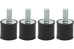 LIEBEWH 4 Pezzi Supporti in Gomma M3 M5 M6 Antivibranti Ammortizzanti Borchie in Gomma Silent Block per Bobine per Barche Auto (VD15*15 M5*12)