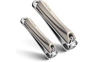 BEZOX Nail Clipper Set – Stainless Steel Ultra Sharp Sturdy Fingernail and Toenail Clipper & Comfortable Ergonomic Nail File - Sharp Nail Cutter Nail Clippers Fit for Seniors, Adult, and Kids