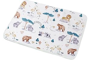 EODKSE 1Pcs Wickelunterlage Baby Wickelauflage Baby Wickel-Decke Unterlage für Säuglinge und Kleinkinder, Tragbare Wickelunterlage für unterwegs, Babyunterlagen, Atmungsaktiv, Waschbar,50x70cm