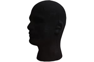 Gemini_mall® Tête de mannequin homme en styromousse, support pour perruque, chapeau, blanc