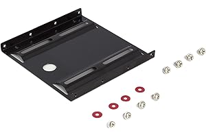 Ewent EW7001 Staffa con Adattatore HHD/SSD per Hard Disk da 2,5", Alloggiamento da 3,5", 8 viti incluse, Nero [Italia]
