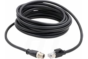 HangTon Basler Cognex Camera M12 8 Pin X-Code RJ45 Cat6 Cavo Ethernet schermato ad alta flessibilità impermeabile cavo di rete, 10 meter
