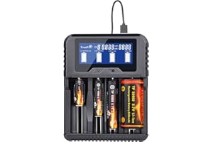 TrustFire TR-020 26650 18650 - Cargador de batería universal para IMR/INR/ICR/Li-Ion 10440 14500 16340 18350 18350 22500 32650 NI-Mh (NiCd) AA AAA AAAA C.D.