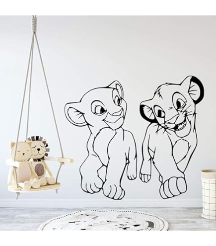 Adesivi Murali Rimovibili Per Bambini - Gatto, Leone, Panda Con Metro (0-180 Cm)