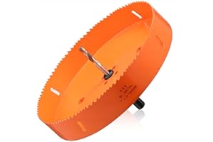 ITOOLFIRM Sega a tazza, diametro 190 mm, fresa a tazza bimetallica, punta per trapano per legno, metallo, cartongesso, cartongesso, canna fumaria