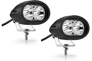 AUTOBITS 2 Stück LED Weiß Arbeitsscheinwerfer 83mm IP67 Rund Flutlicht 40W Strahler Nebel Lamp Auto LKW PKW ATV UTV SUV Offroad Traktor Träger Bager Grabenbager Gabelstapler Anhänger Wohnwagen