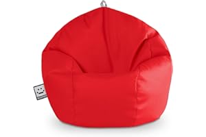 Happers Pouf Poltrona per Bambini in Similpelle per uso Interno Rosso