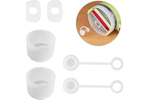 Dfuqanb Juego de 6 tapones de silicona, incluye 2 tapas de pajita, 2 tapones cuadrados y 2 tapones redondos para fugas, para Stanley Cup H2.0 40oz/30oz Cup Accesorios (color blanco)