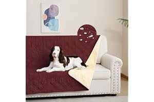DUJUIKE Copridivano Impermeabile per Cani e Gatti - Coperta con Fondo Antiscivolo, Telo Divano (Rosso, 173-208cm, 1 Pack)