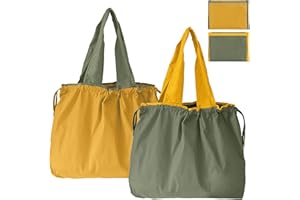 GFYFYZ Bolsas de compras plegables resistentes y reutilizables mochila de cordón en tejido de nylon Oxford 210T - ¡Soporta más de 50 libras de peso
