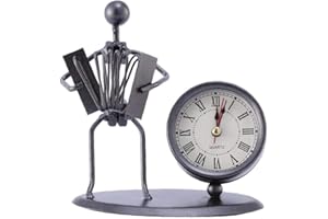 Hotaden 1pc Antique Clock Room Vintage Clock Table Clock Retro Roman Digital Clock Instrumental Performance Desktop Ornaments